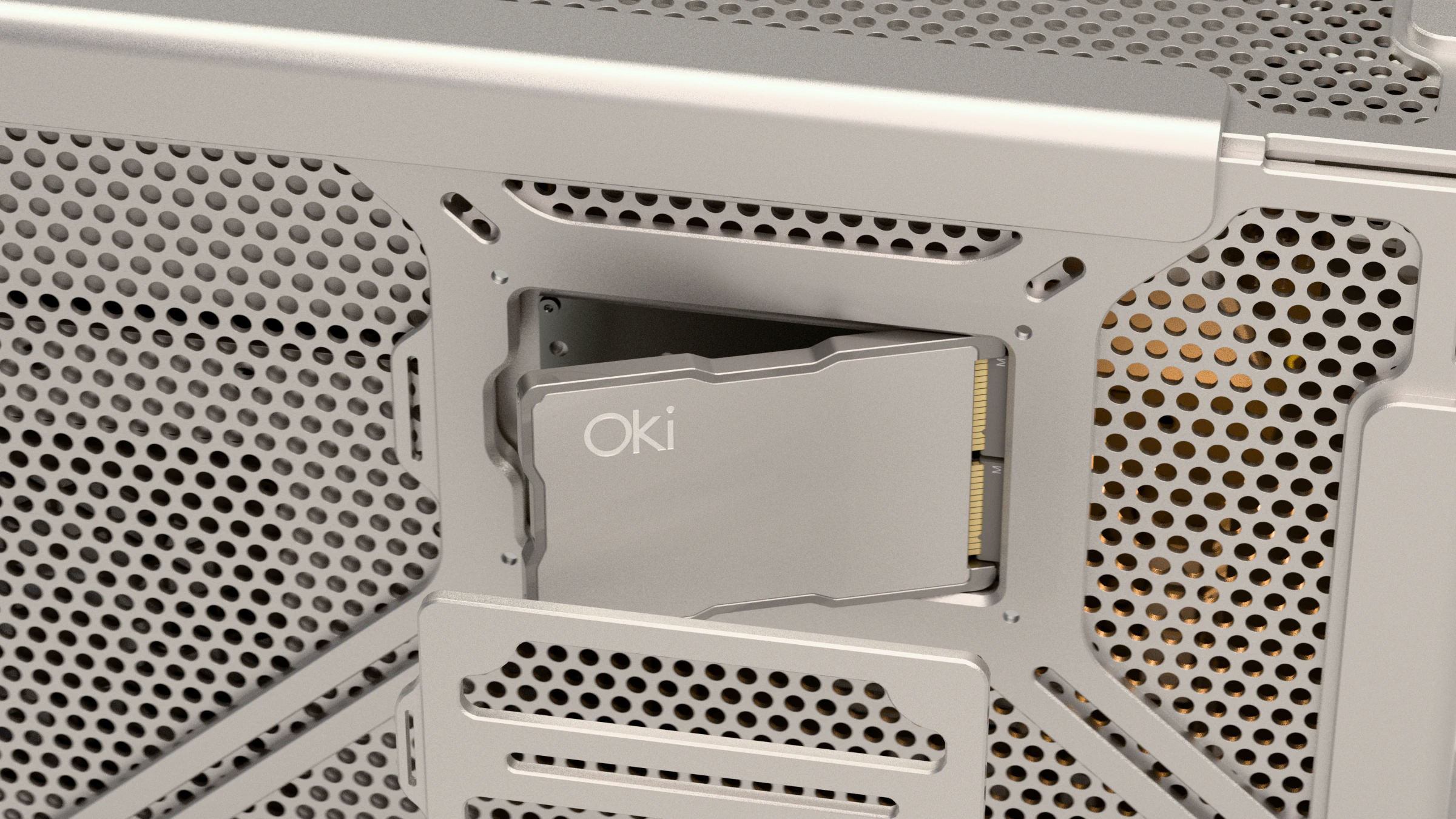 Oki mem-chip seated in its chassis bay